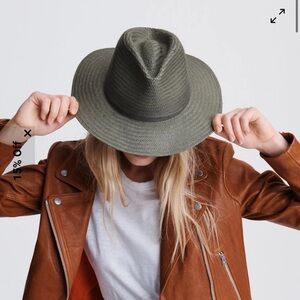 Rag and Bone Olive Green Women's Fedora Hat size Large